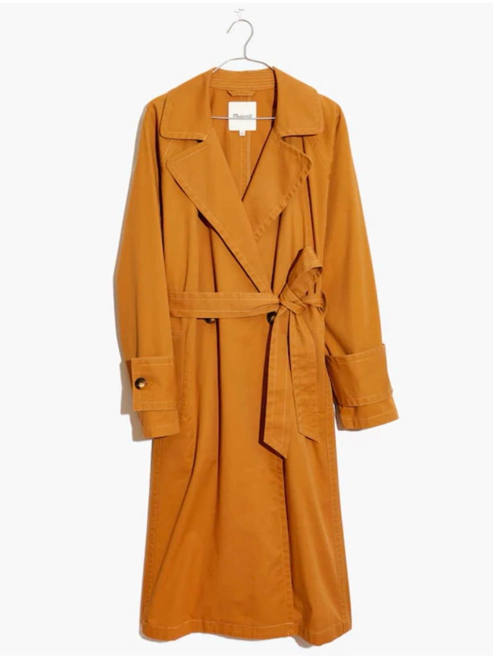 Madewell Sedgwick Trench Coat in Toffee size S